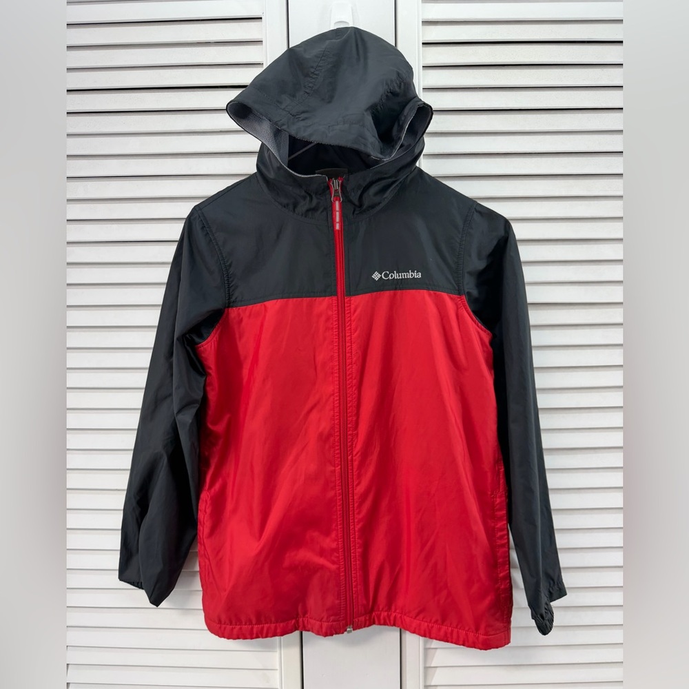 Columbia size M 10/12 Black and Red Hooded Jacket